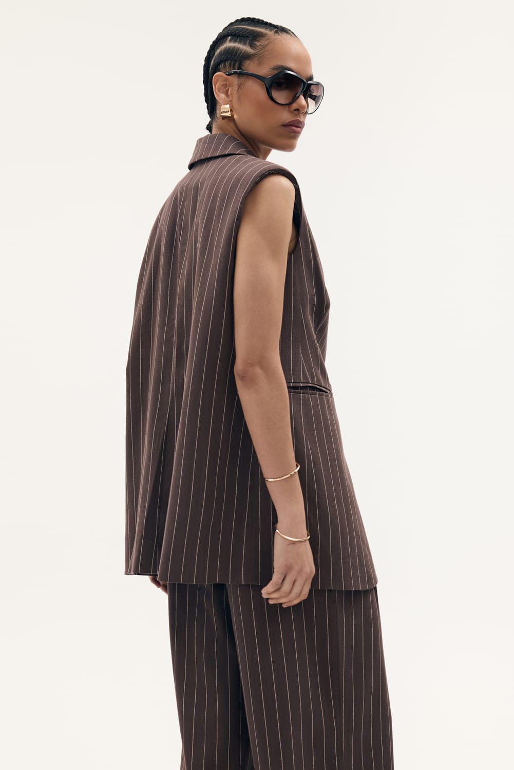 Kamizelka długa brun