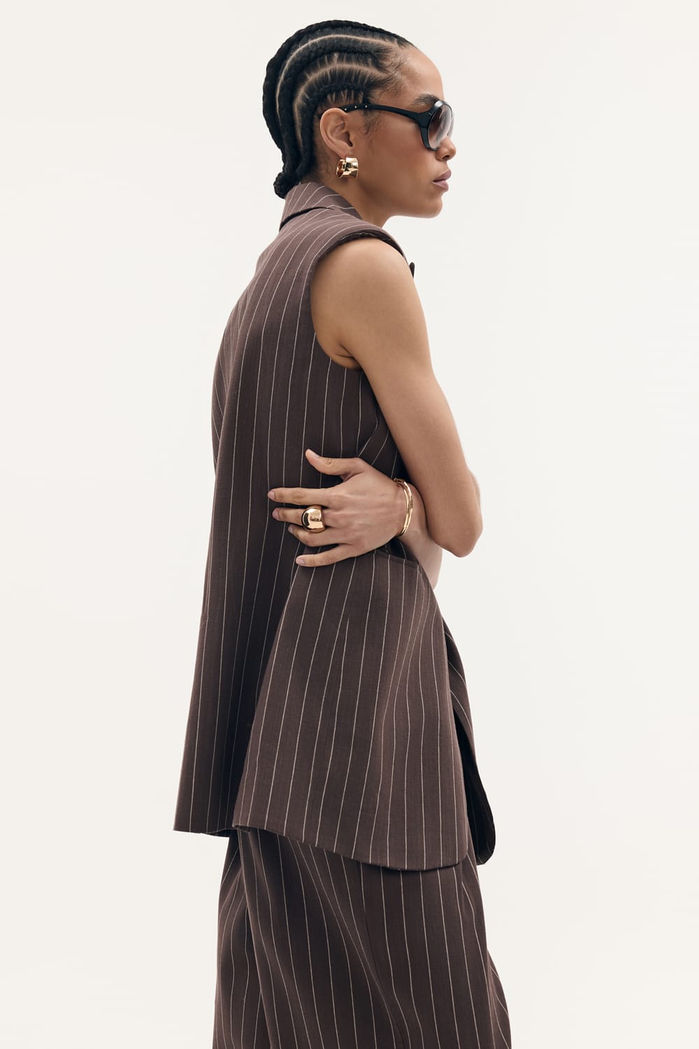 Kamizelka długa brun