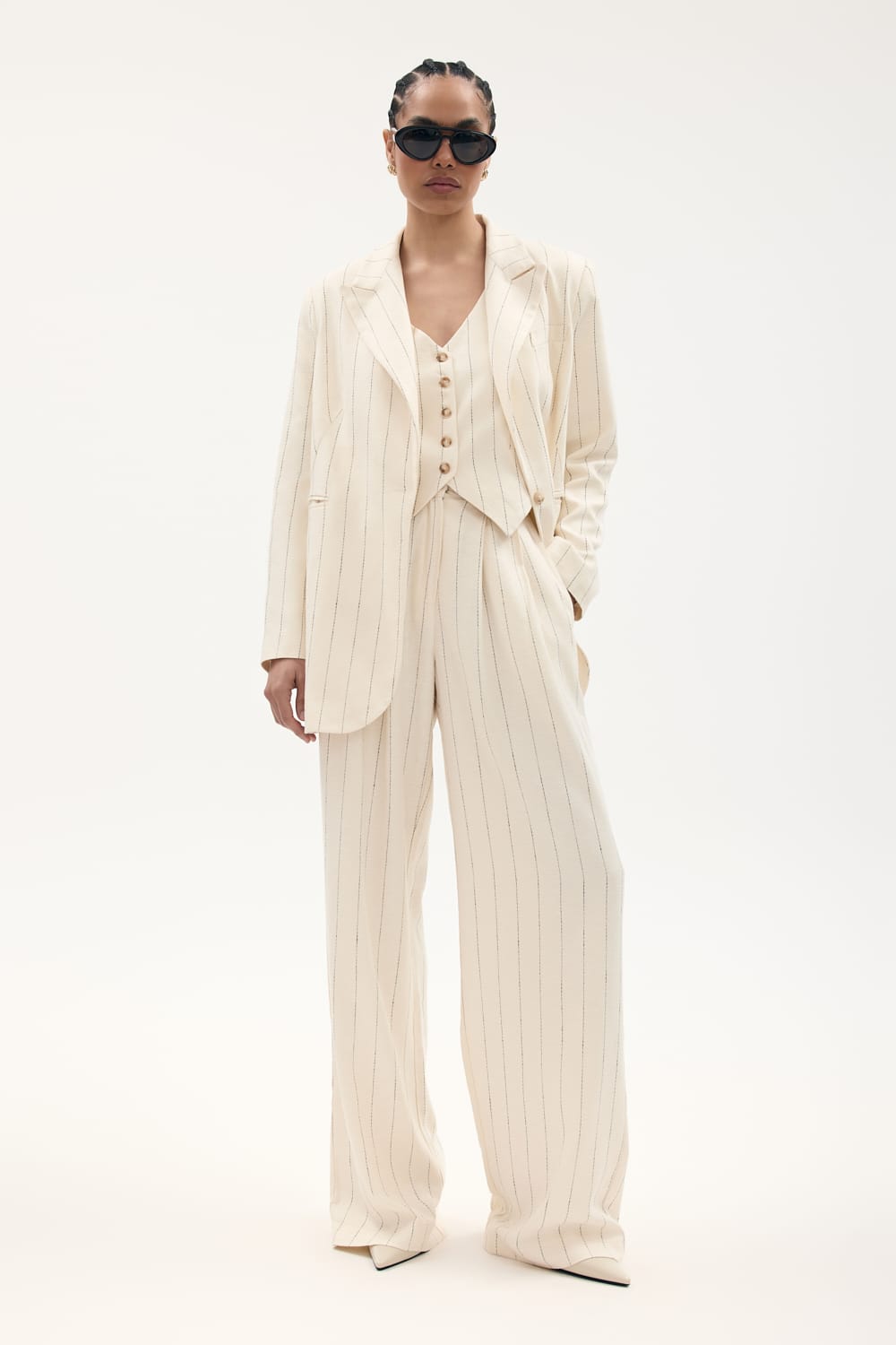 Marynarka ANI CREAM długa