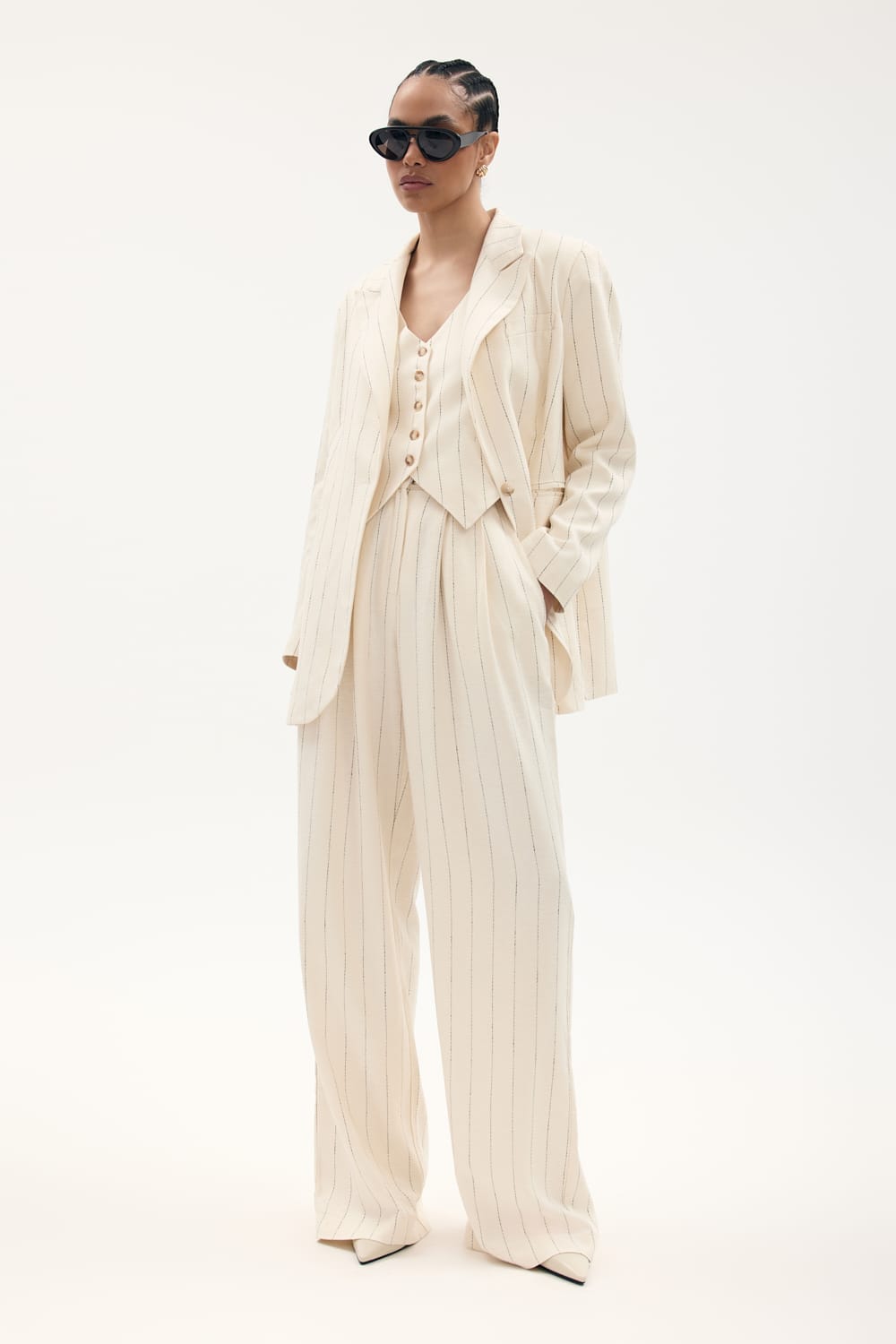 Marynarka ANI CREAM długa