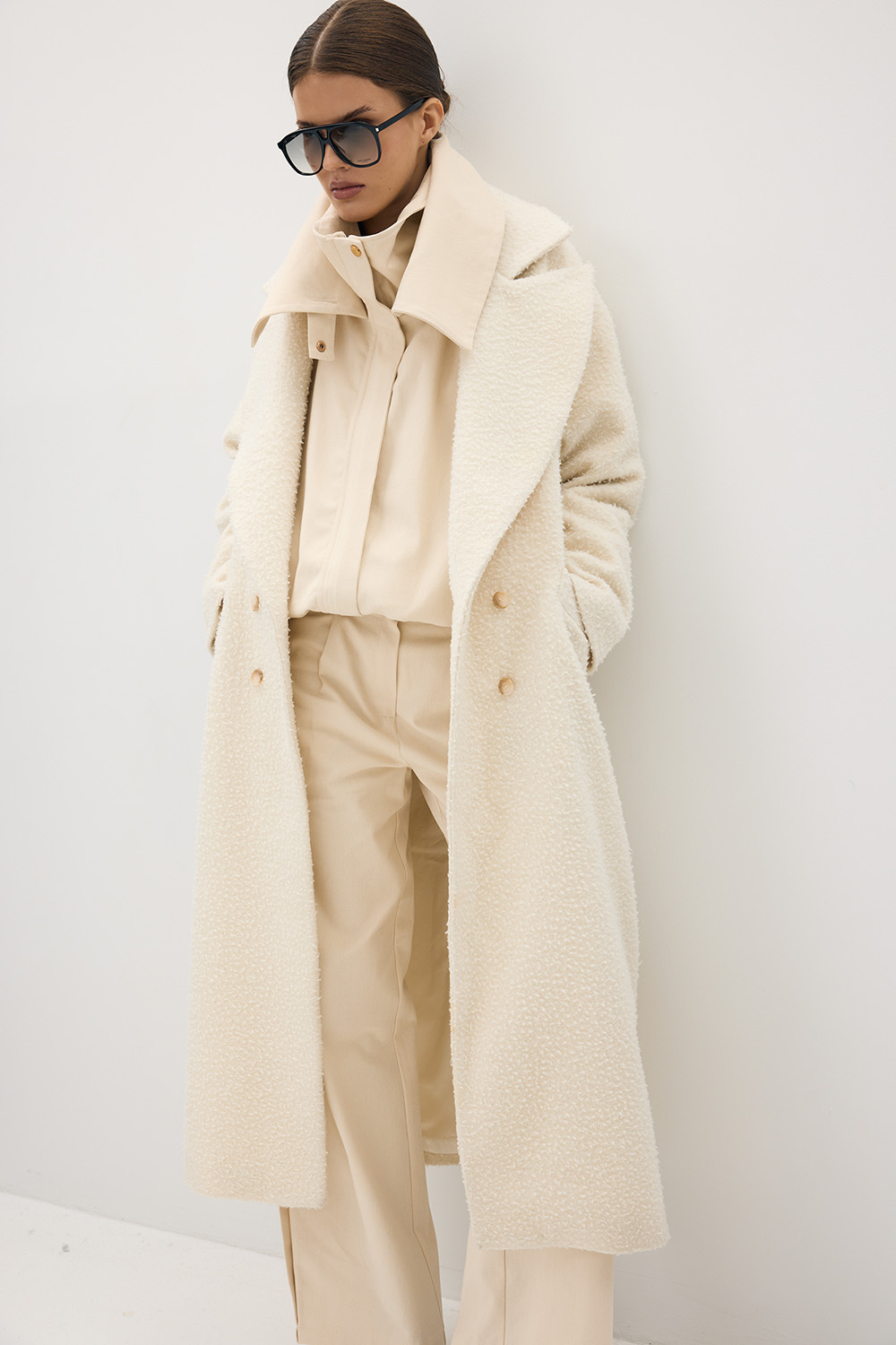 Coat Casentino Écru