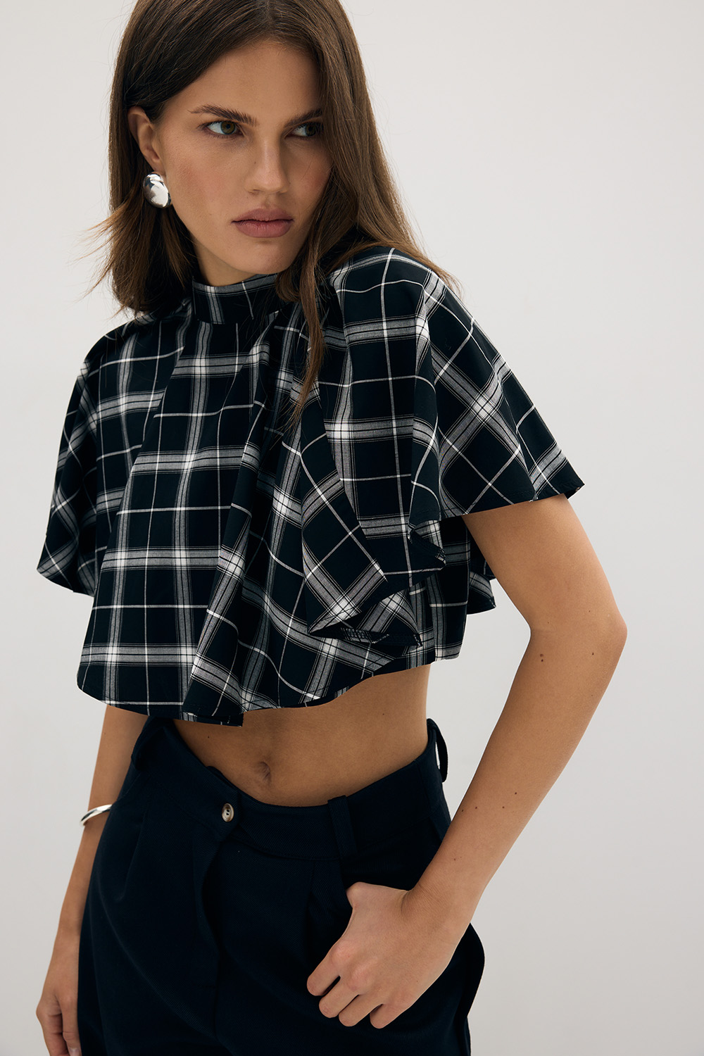 Pelerynka + Top Gigi Noir Check