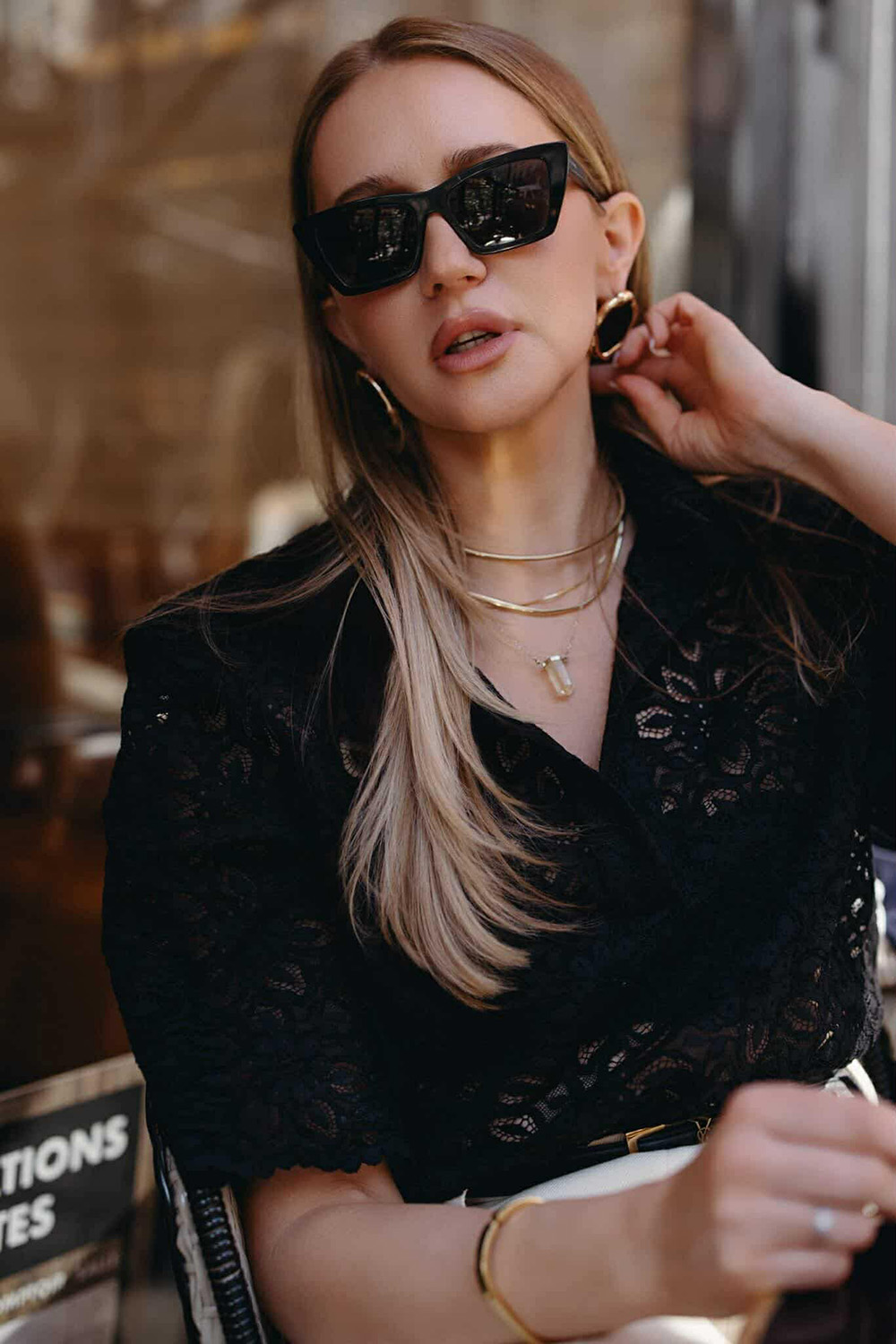 Koszula Élise – czarny