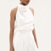 Sukienka Lune Pinstripe – white